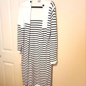 Cabi Long Button-front Cardigan